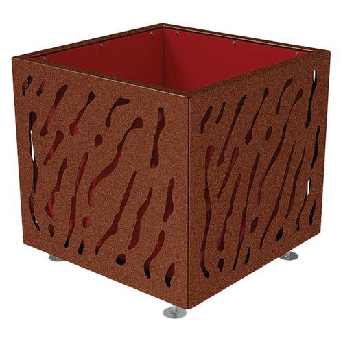 Jardinière Venise 79 X 79 Cm Avec Bac - Aspect Corten