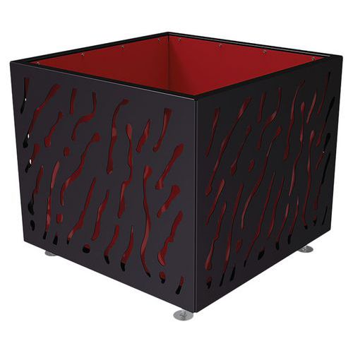 Jardinière Venise 99 X 99 Cm Avec Bac - Noir 9005