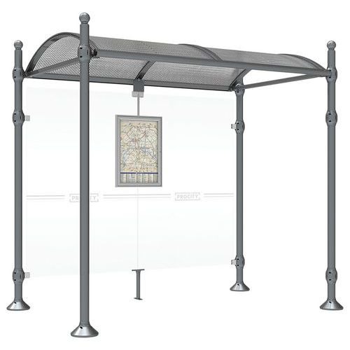 Abri Bus Province 2.50 M Boule Gris Procity