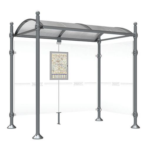 Abri Bus Province 2.50 M 1 Bardage Lat. Boule Gris Procity