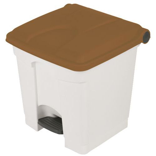 Poubelle Agroalimentaire Agroalimantaire Plastique-blanche/marron-30l-probba