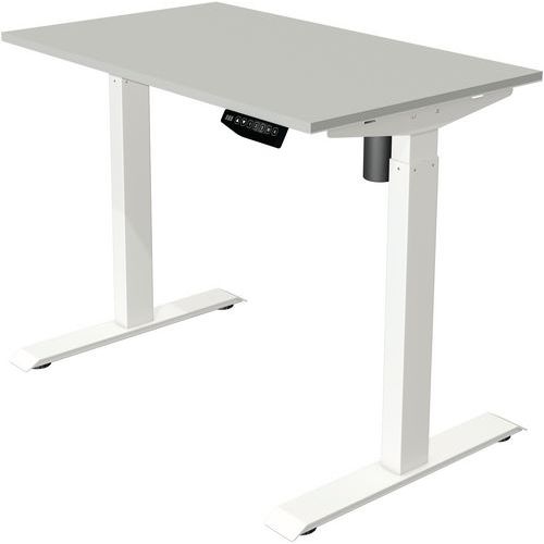 Bureau Réglable Move 1 - Blanc - 100x60 Cm - Gris Clair