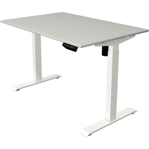 Bureau Réglable Move 1 - Blanc - 120x80 Cm - Gris Clair
