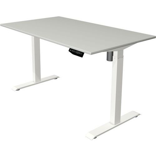 Bureau Réglable Move 1 - Blanc - 140x80 Cm - Gris Clair