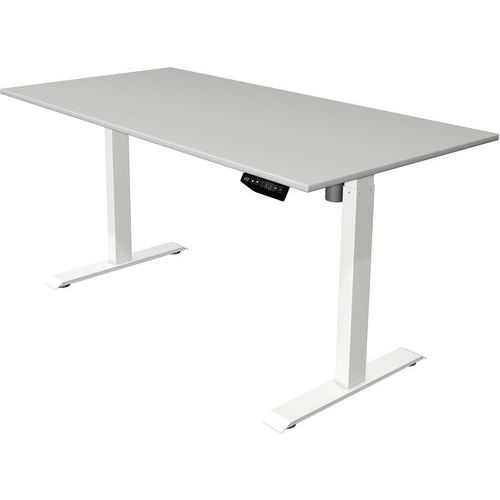 Bureau Réglable Move 1 - Blanc - 160x80 Cm - Gris Clair
