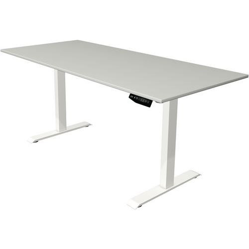 Bureau Réglable Move 1 - Blanc - 180x80 Cm - Gris Clair