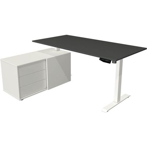 Bureau Réglableavec Rangement Move 1 - Blanc - Anthracite