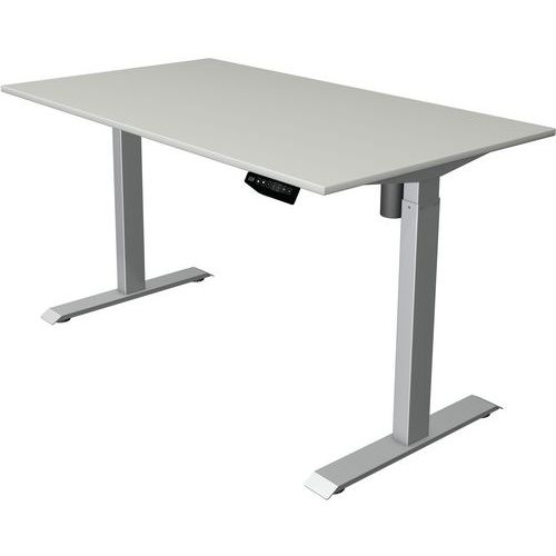 Bureau Réglable Move 1 - Argent - 140x80 Cm - Gris Clair