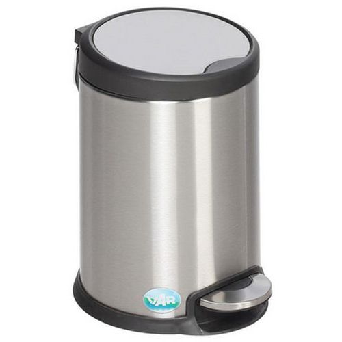 Var - Poubelle Sanitaire Inox 3L Ouverture Pédale - Argent - Design Moderne & Hygiénique