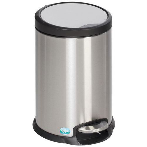 Poubelle Sanitaire Inox 12L à Pédale - Argent - Hygiène et Discrétion - Idéale Bureau