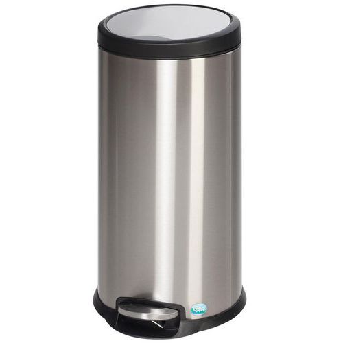 Poubelle Sanitaire Inox 30L à Pédale - Argent - Design Moderne et Hygiénique