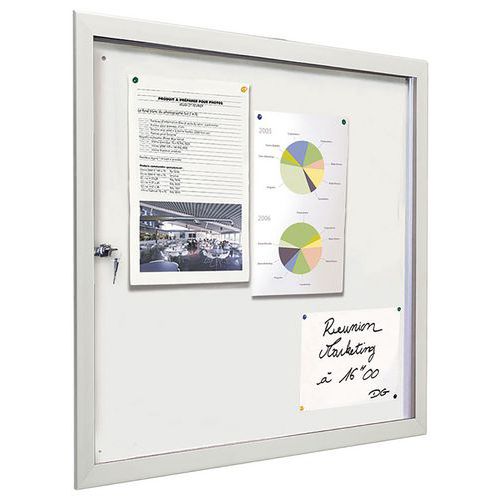 Procity - Vitrine Ultra plate Eco 100 - 68.8 x 76.5 cm Argent - Magnétique Intérieur - 6 Feuilles A4