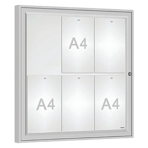 Vitrine D'affichage Classique 75 X 75 Cm - Verre - Anodisé