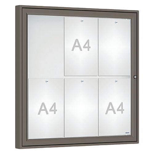 Vitrine D'affichage Classique 75 X 75 Cm - Verre - Gris Procity