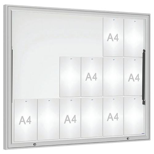 Vitrine D'affichage Classique 108 X 133 Cm - Verre - Anodisé