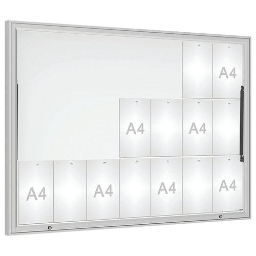 Vitrine D'affichage Classique 113 X 160 Cm - Verre - Anodisé