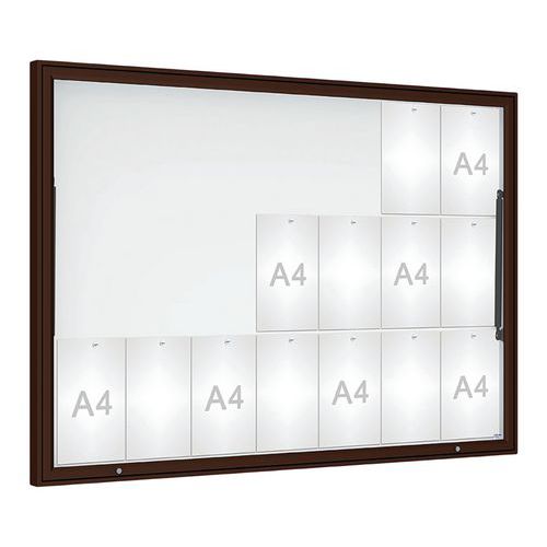 Vitrine D'affichage Classique 113 X 160 Cm - Verre - Marron 8017