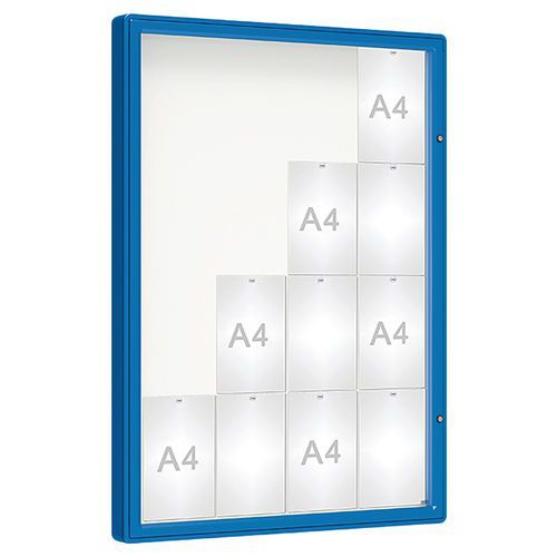Vitrine D'affichage 2000 Verre 135 X 100 Cm - Bleu 5010