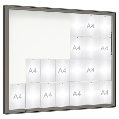 Vitrine D'affichage 2000 Verre 135 X 171 Cm - Gris Procity