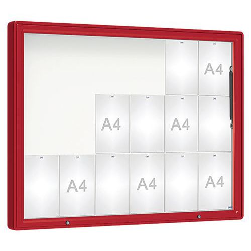 Vitrine D'affichage 2000 - 100 X 135 Cm - Rouge Foncé 3004