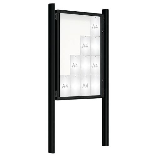 Vitrine D'affichage 2000 - 135x100 - Pot. Quatro Init. Scel. Noir 9005