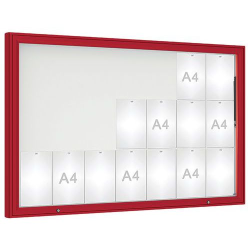 Vitrine D'affichage 1000 - 100x160 - Rouge Foncé 3004