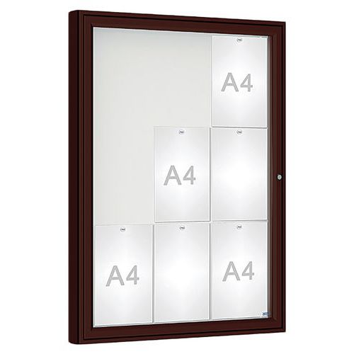 Vitrine D'affichage 1000 Verre 100 X 75 Cm - Marron 8017