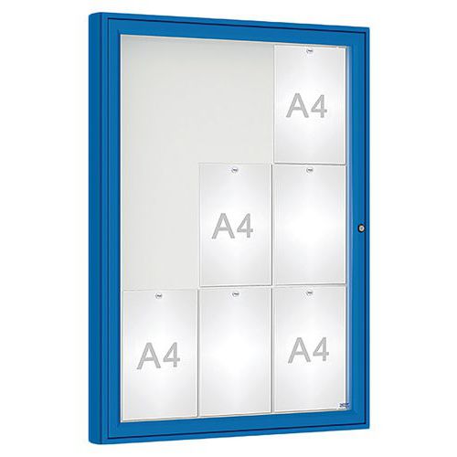 Vitrine D'affichage 1000 Verre 100 X 75 Cm - Bleu 5010