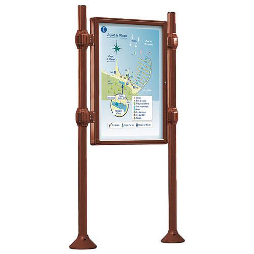 Panneau Province Simple Face 120x80 Cm Inox Aspect Corten