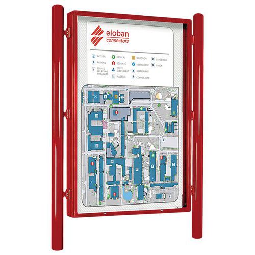Panneau Carrefour Simple Face 186x131 Cm Rouge Foncé 3004