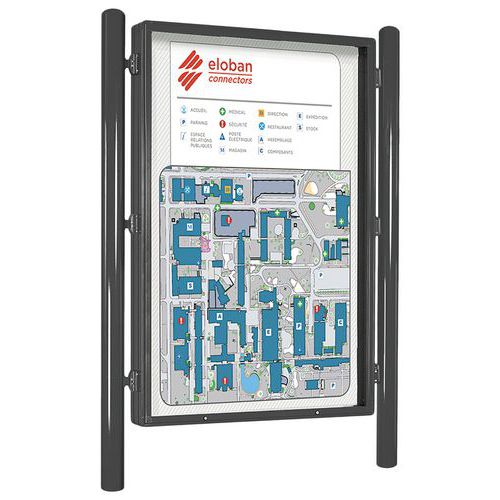 Panneau Carrefour Double Face 186x131 Cm Gris Procity