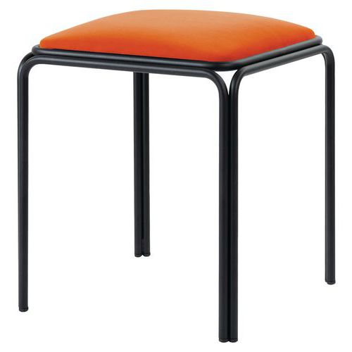 Tabourets Bas Bistrot Assise Velours Rouille