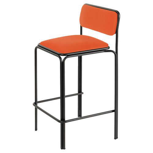 Tabourets Hauts Bistrot Assise Simili-cuir Rouille