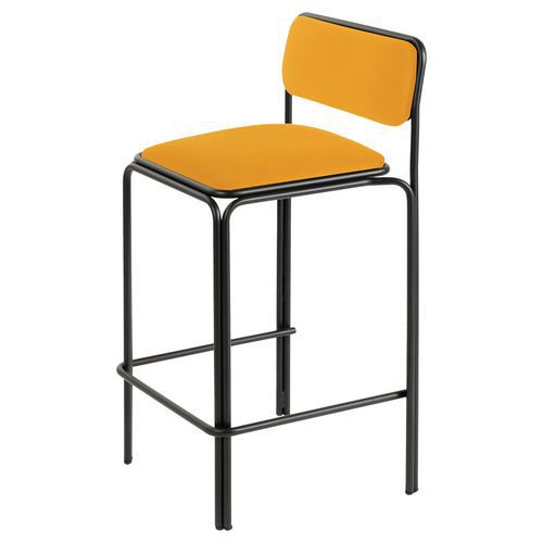 Tabourets Hauts Bistrot Assise Simili-cuir Safran
