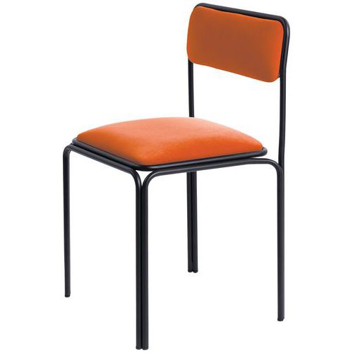 Chaises Bistrot Assise Velours Rouille