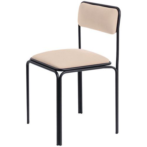 Chaises Bistrot Assise Simili-cuir Ivoire
