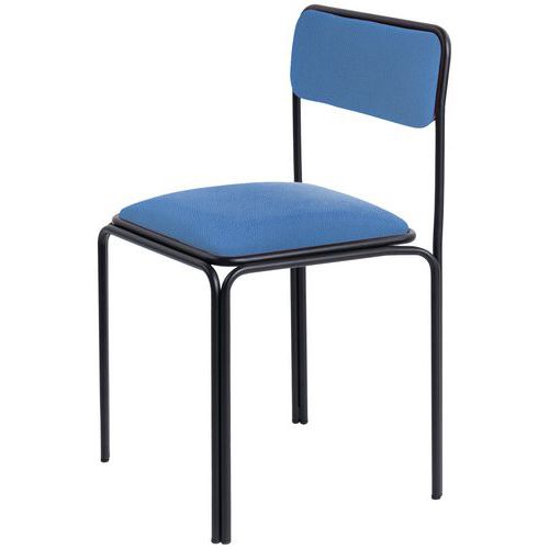 Chaises Bistrot Assise Simili-cuir Bleu