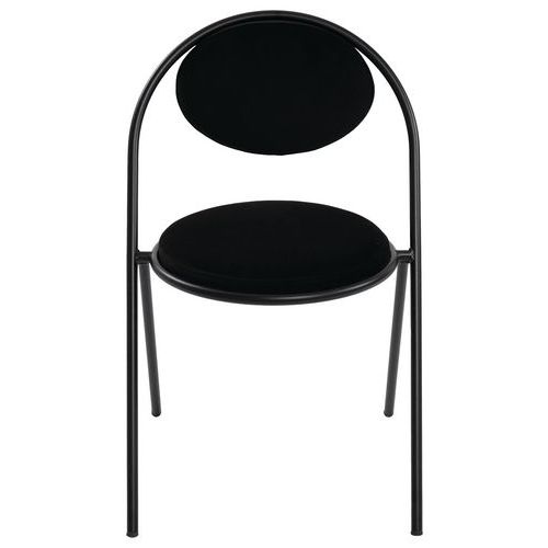 Chaises Sat Structure Noir Assise Velours Noir
