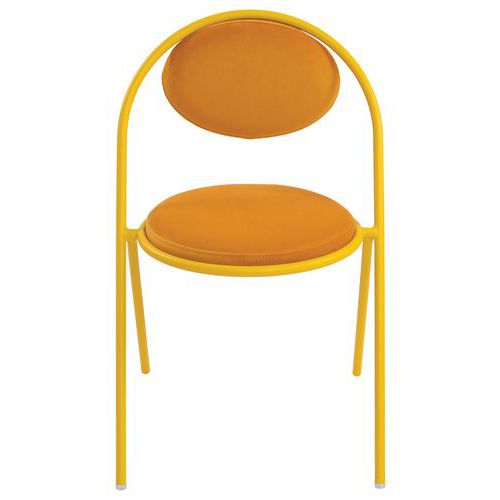 Chaises Sat Structure Safran Assise Velours Safran