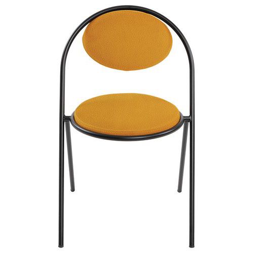 Chaises Sat Structure Noir Assise Simili-cuir Safran