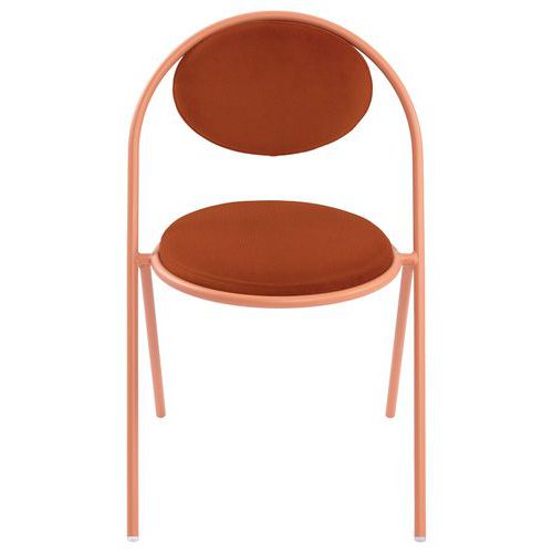 Chaises Sat Structure Rose Assise Simili-cuir Rouille