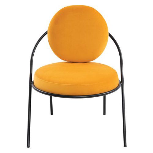 Chauffeuses Sat Structure Noir Assise Velours Safran