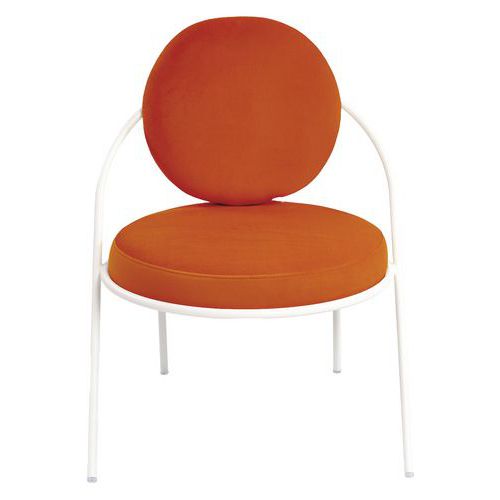 Chauffeuses Sat Structure Blanc Assise Velours Rouille