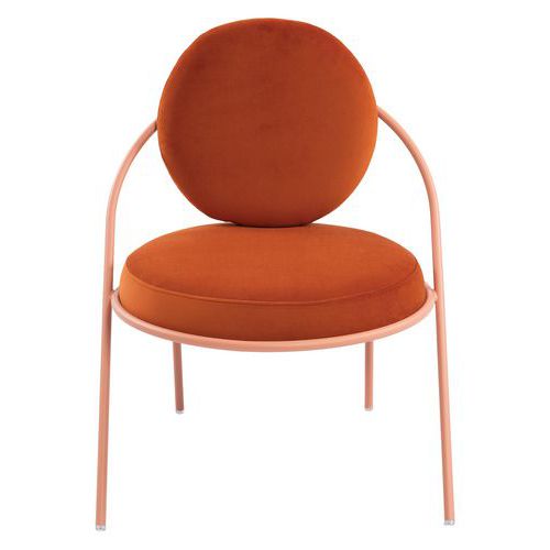 Chauffeuses Sat Structure Rose Assise Velours Rouille