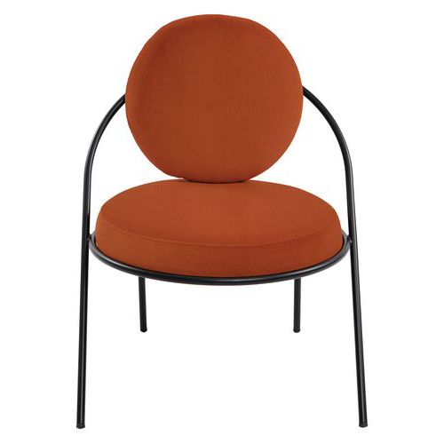 Chauffeuses Sat Structure Noir Assise Simili-cuir Rouille