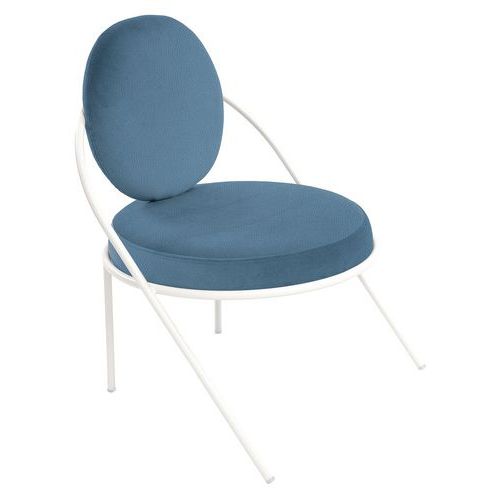 Chauffeuses Sat Structure Blanc Assise Simili-cuir Bleu
