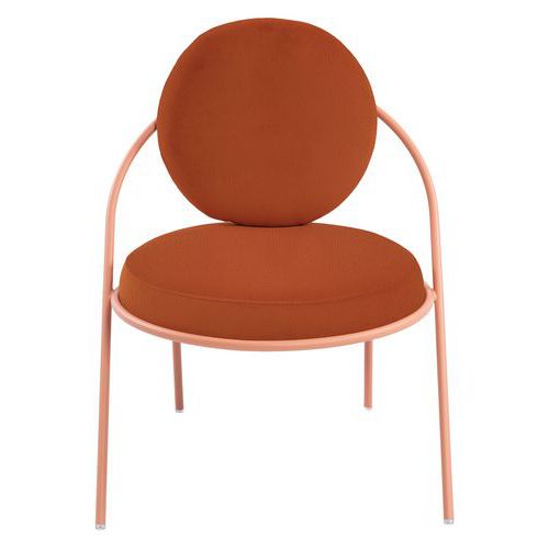 Chauffeuses Sat Structure Rose Assise Simili-cuir Rouille