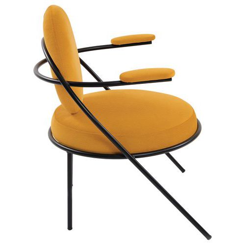 Fauteuils Sat Structure Noir Assise Simili-cuir Safran