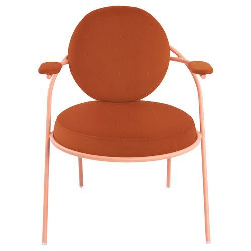 Fauteuils Sat Structure Rose Assise Simili-cuir Rouille