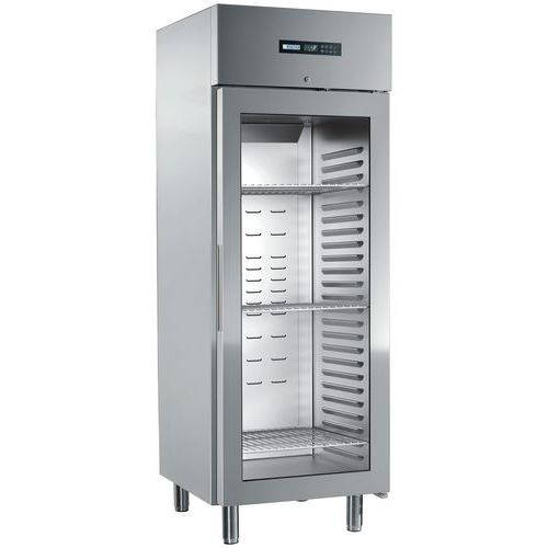 Armoire Positive Gn2/1 Cuve Inox Emboutie 1 Porte Vitrée700l-afinox